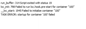 Error when LXC tries to auto-start after server boots.