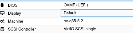 proxmox guest has not initialized the display (yet)
